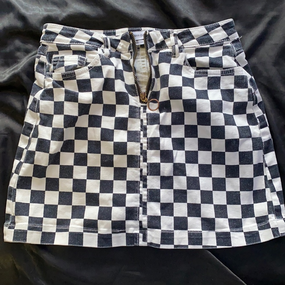 Checkered Urban Outfitters Mini Skirt